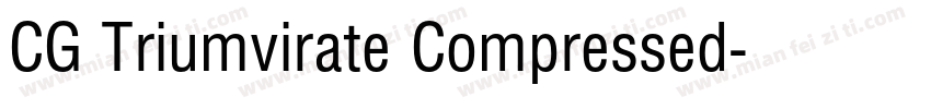 CG Triumvirate Compressed字体转换